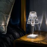 Kristall Diamantförmige Tischlampe mit Quadratischem Sockel