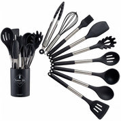Küchenhelfer - Set Für Effizientes Kochen Und Backen - Besteckset - Schwarz - Voldeva
