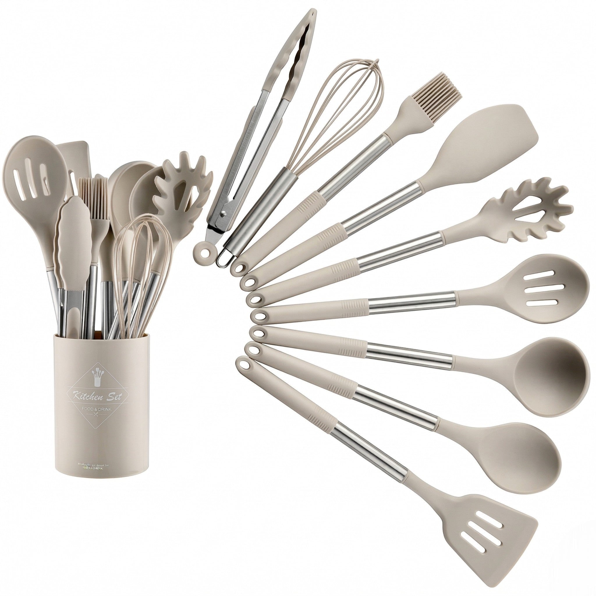 Küchenhelfer - Set Für Effizientes Kochen Und Backen - Besteckset - Beige - Voldeva