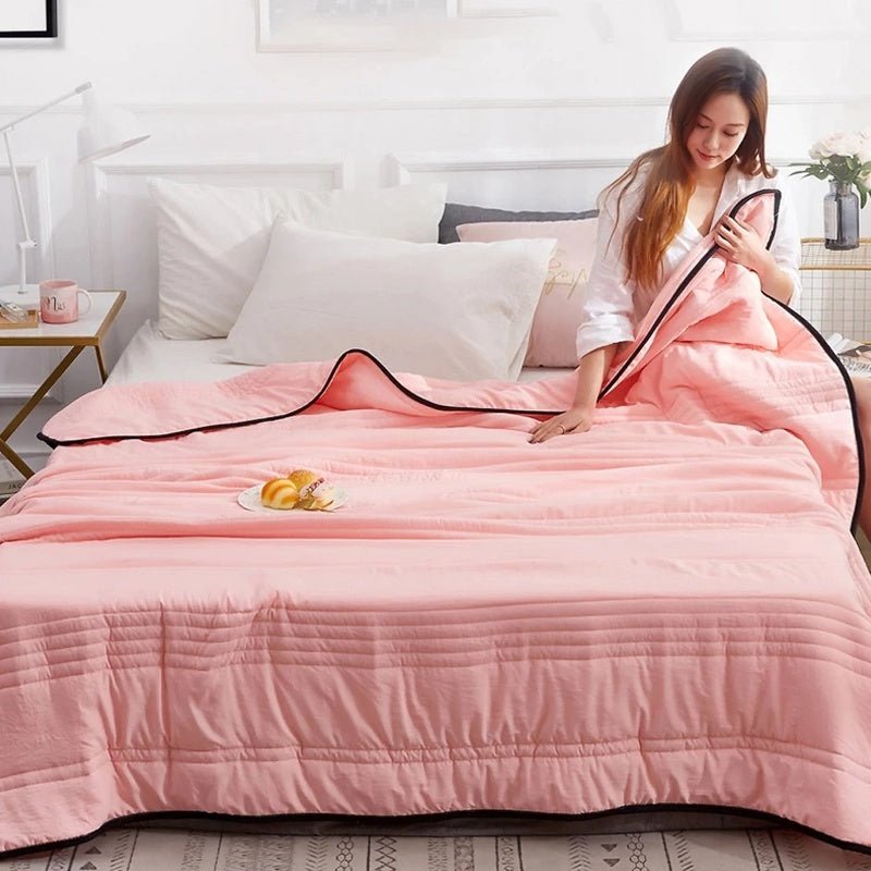 Kühlung Bettdecke Mit Atmungsaktiver Textur - Decke - Rosa - Voldeva