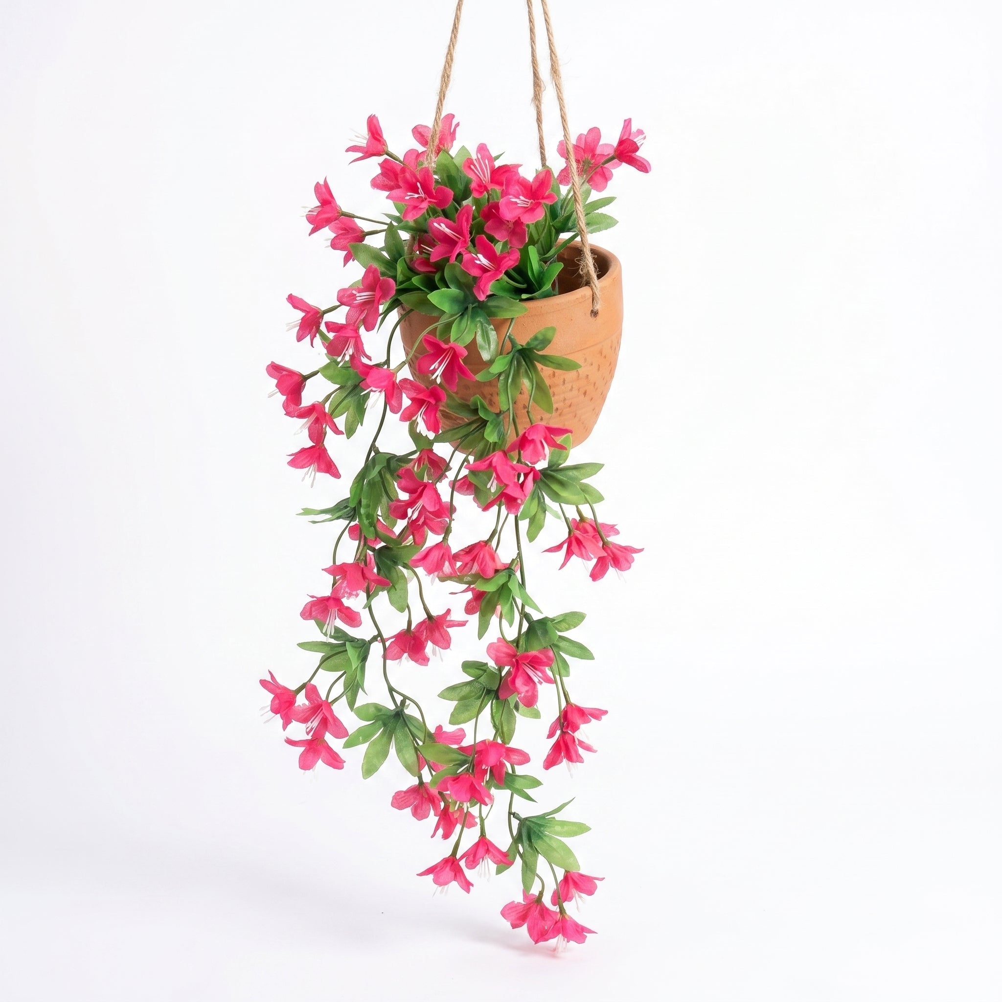 Künstliche Blühende Rankenpflanze mit Bunten Blüten - Zierpflanzen - Rot - Voldeva