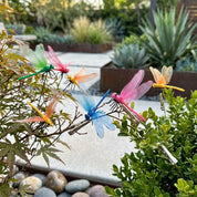 Künstliche Libellen Gartenstecker Bunt mit Clip - Halterung - Gartenstecker - Blau - Voldeva