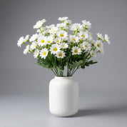 Künstlicher Gänseblümchen Blumenstrauß Dekoration - Kunstblume - Weiß - Voldeva