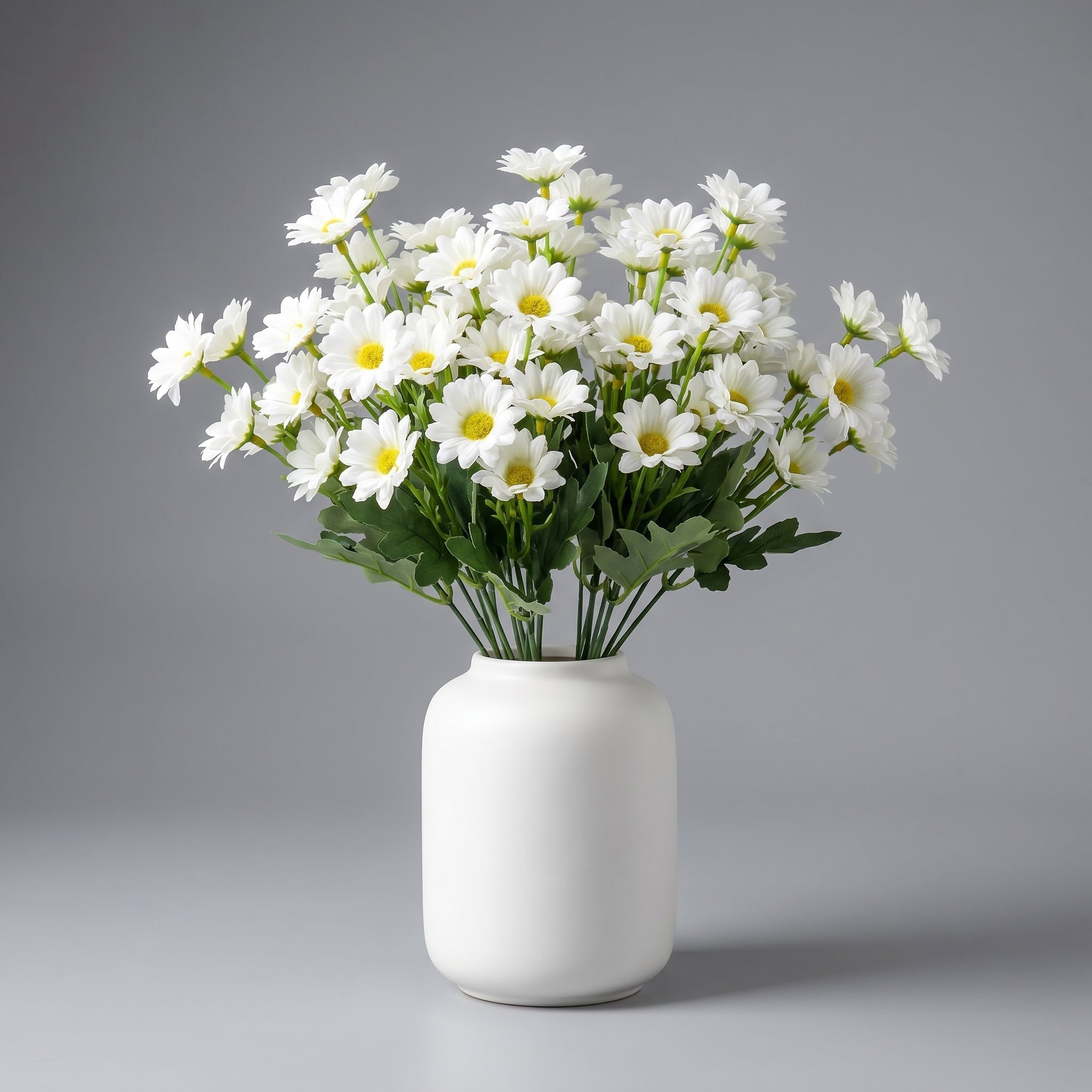 Künstlicher Gänseblümchen Blumenstrauß Dekoration - Kunstblume - Weiß - Voldeva