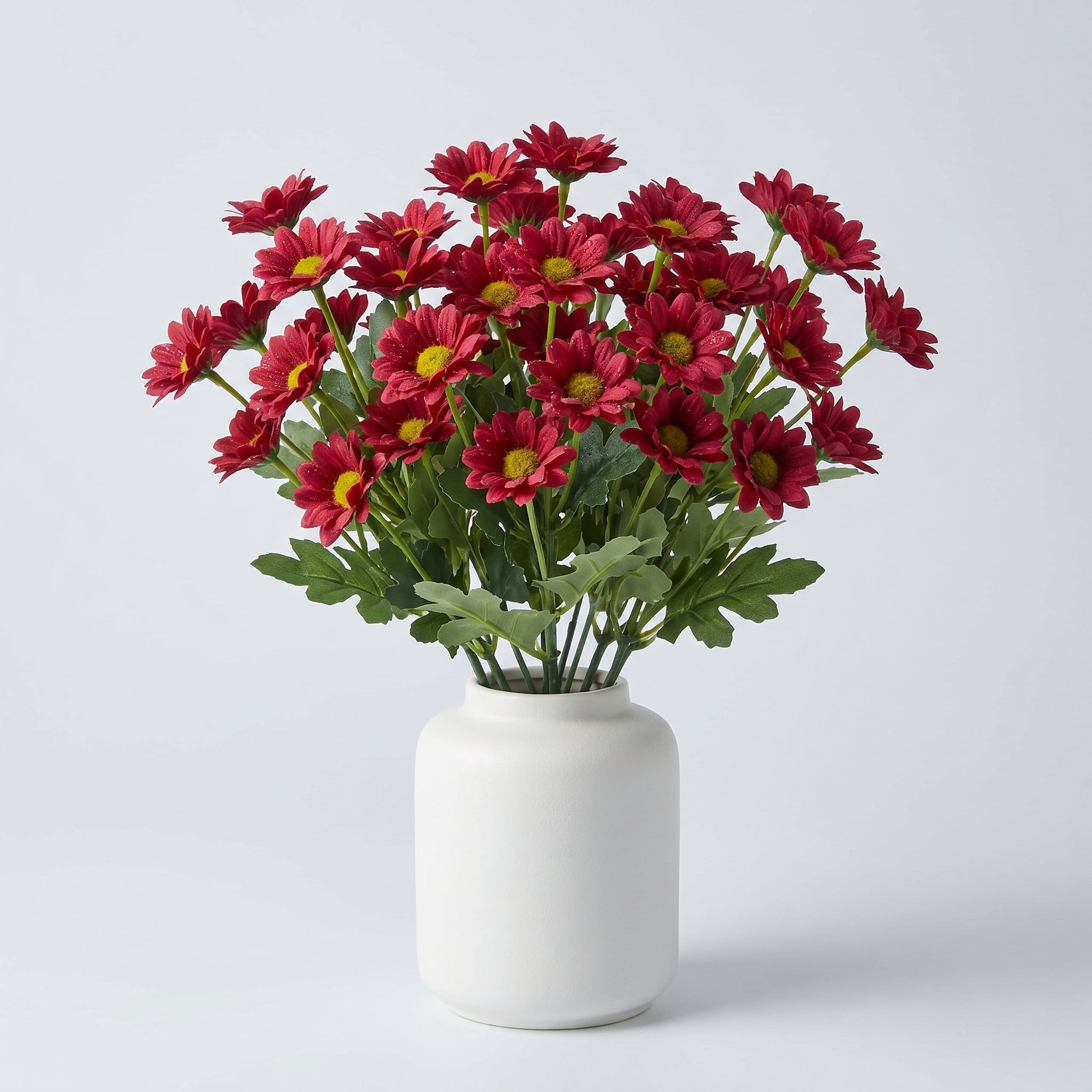 Künstlicher Gänseblümchen Blumenstrauß Dekoration - Kunstblume - Rot - Voldeva