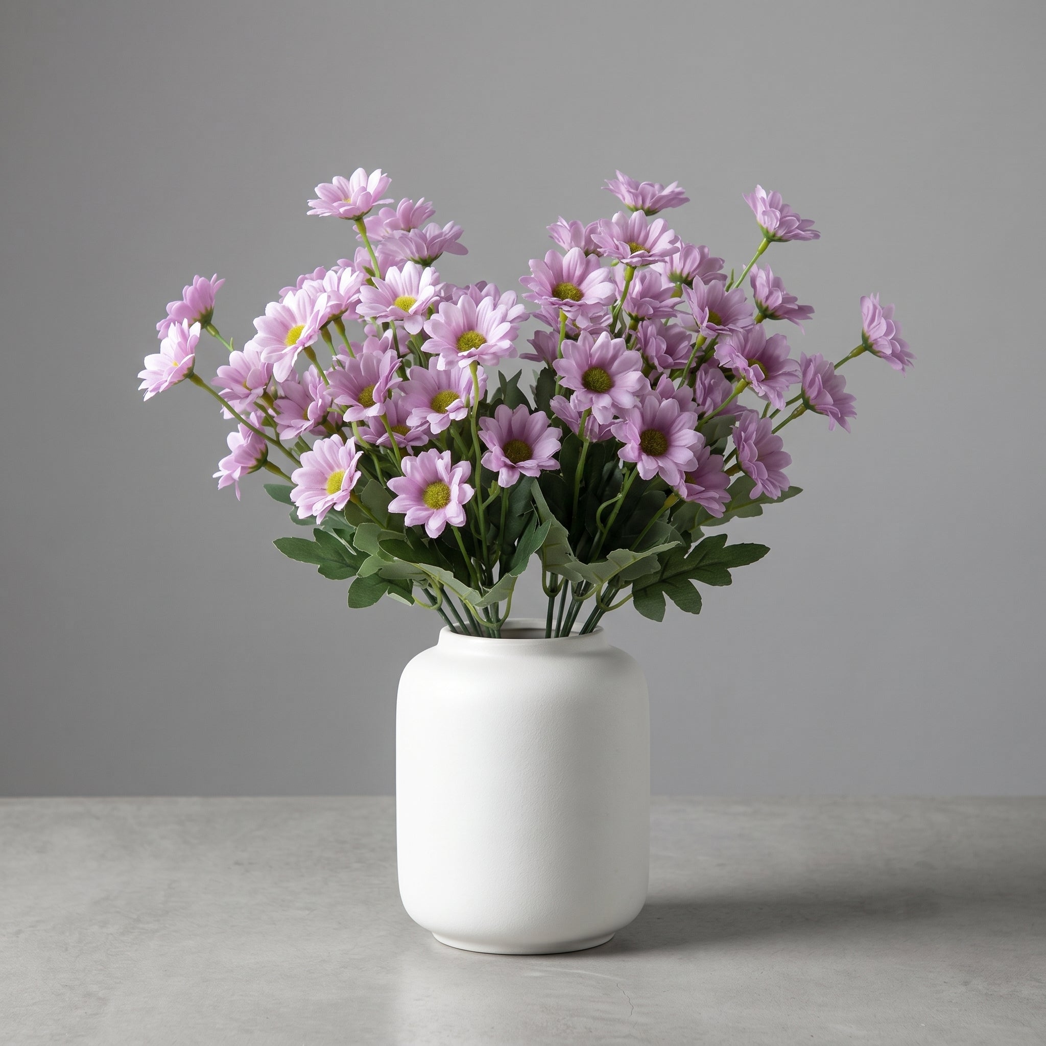 Künstlicher Gänseblümchen Blumenstrauß Dekoration - Kunstblume - Lila - Voldeva