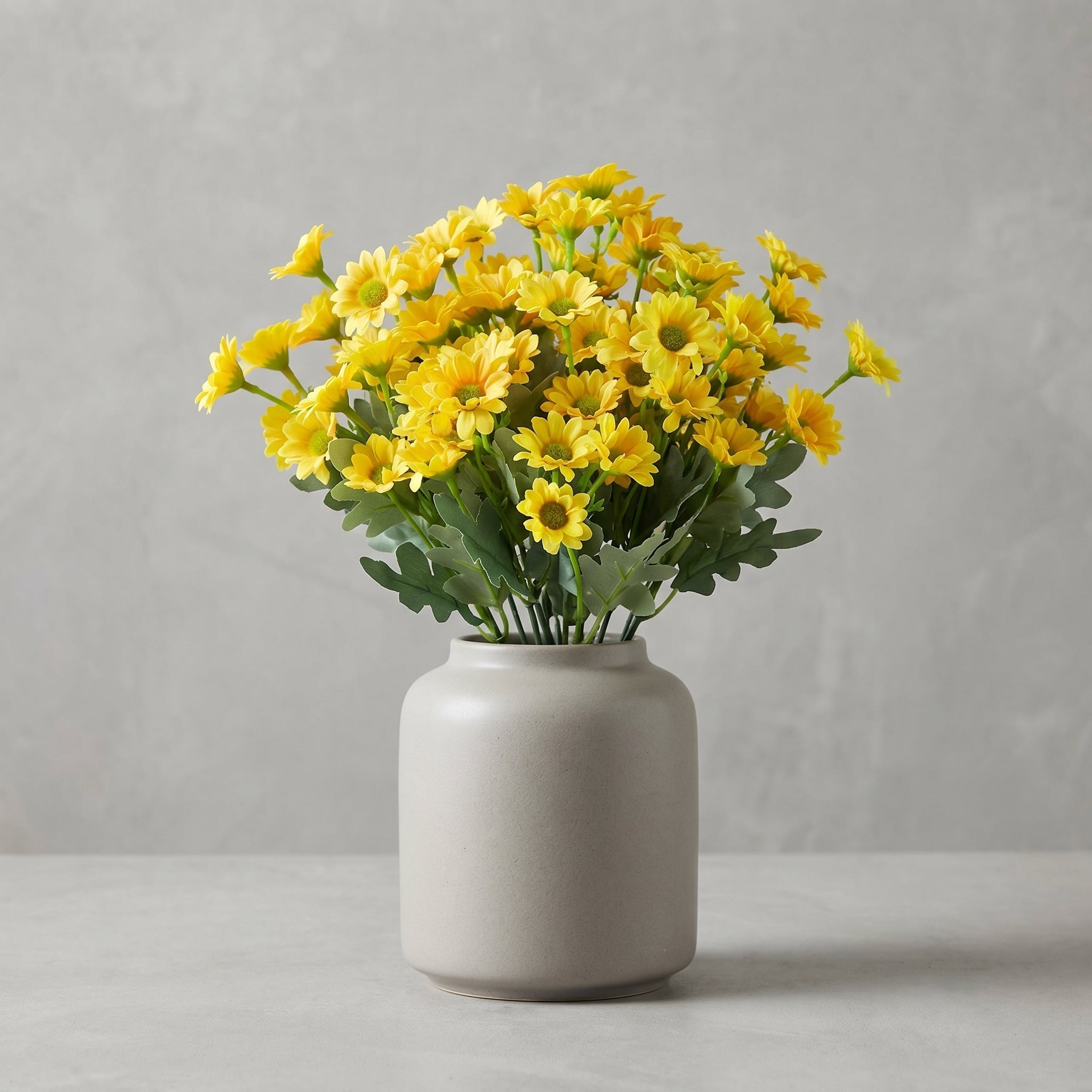 Künstlicher Gänseblümchen Blumenstrauß Dekoration - Kunstblume - Gelb - Voldeva