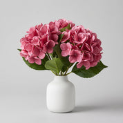 Künstlicher Hortensien Blumenstrauß Heimdekoration - Kunstblumen - Dunkelrosa - Voldeva
