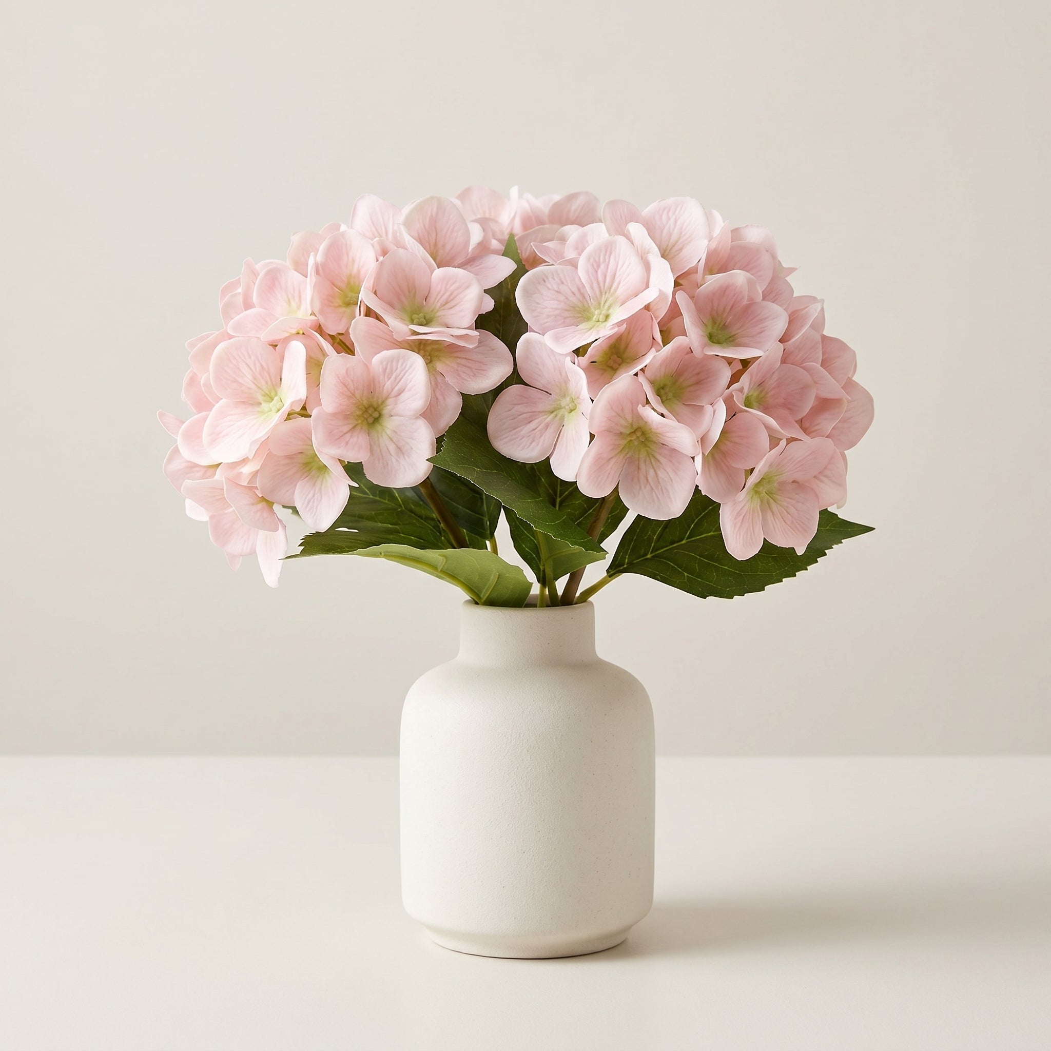 Künstlicher Hortensien Blumenstrauß Heimdekoration - Kunstblumen - Hellrosa - Voldeva