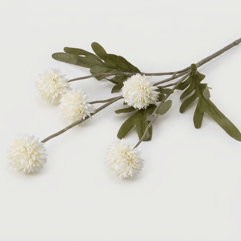 Kunstblumen Allium Zweig Heimdekoration - Kunstblumen - Weiß - Voldeva