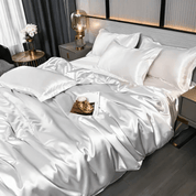 Langlebiges Bettwäsche - Set mit glänzender Oberfläche - Bettwäsche - Set - Weiß - Voldeva
