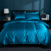 Langlebiges Bettwäsche - Set mit glänzender Oberfläche - Bettwäsche - Set - Hellblau - Voldeva