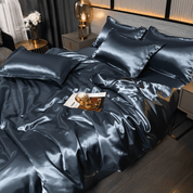 Langlebiges Bettwäsche - Set mit glänzender Oberfläche - Bettwäsche - Set - Blau - Voldeva