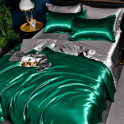 Langlebiges Bettwäsche - Set mit glänzender Oberfläche - Bettwäsche - Set - Silbergrün - Voldeva