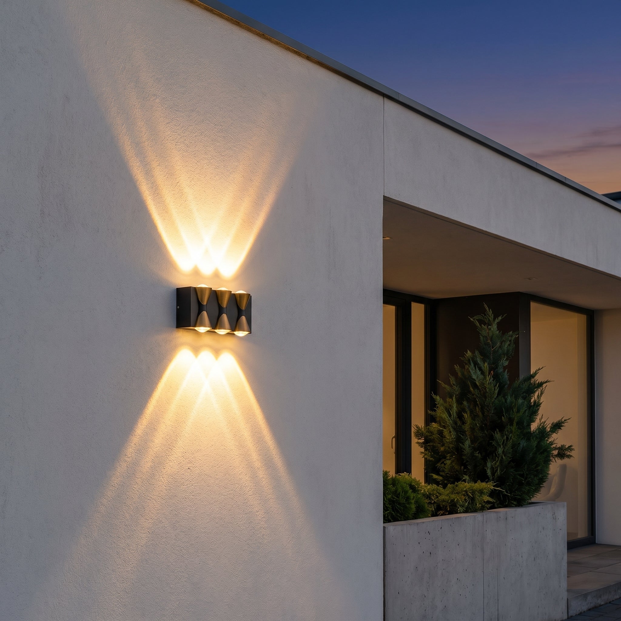 LED Außenwandleuchte 6 - Strahl Up Down Effekt - Wandleuchte - Voldeva
