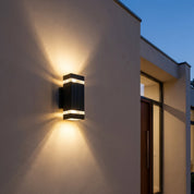 LED Außenwandleuchte mit Auf - Ab - Lichteffekt - Wandleuchten - Warmes Licht - Voldeva