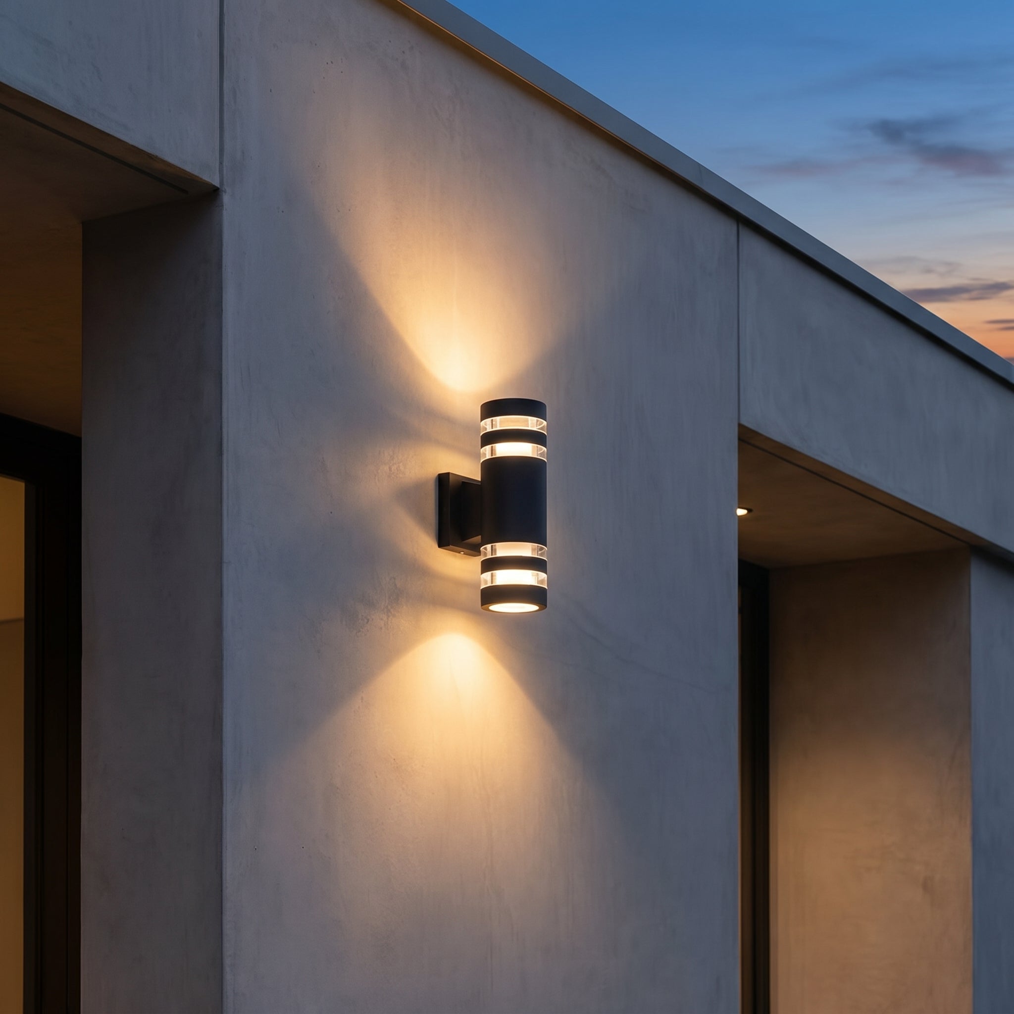 LED Außenwandleuchte mit Auf - Ab - Lichteffekt - Wandleuchten - Warmes Licht - Voldeva