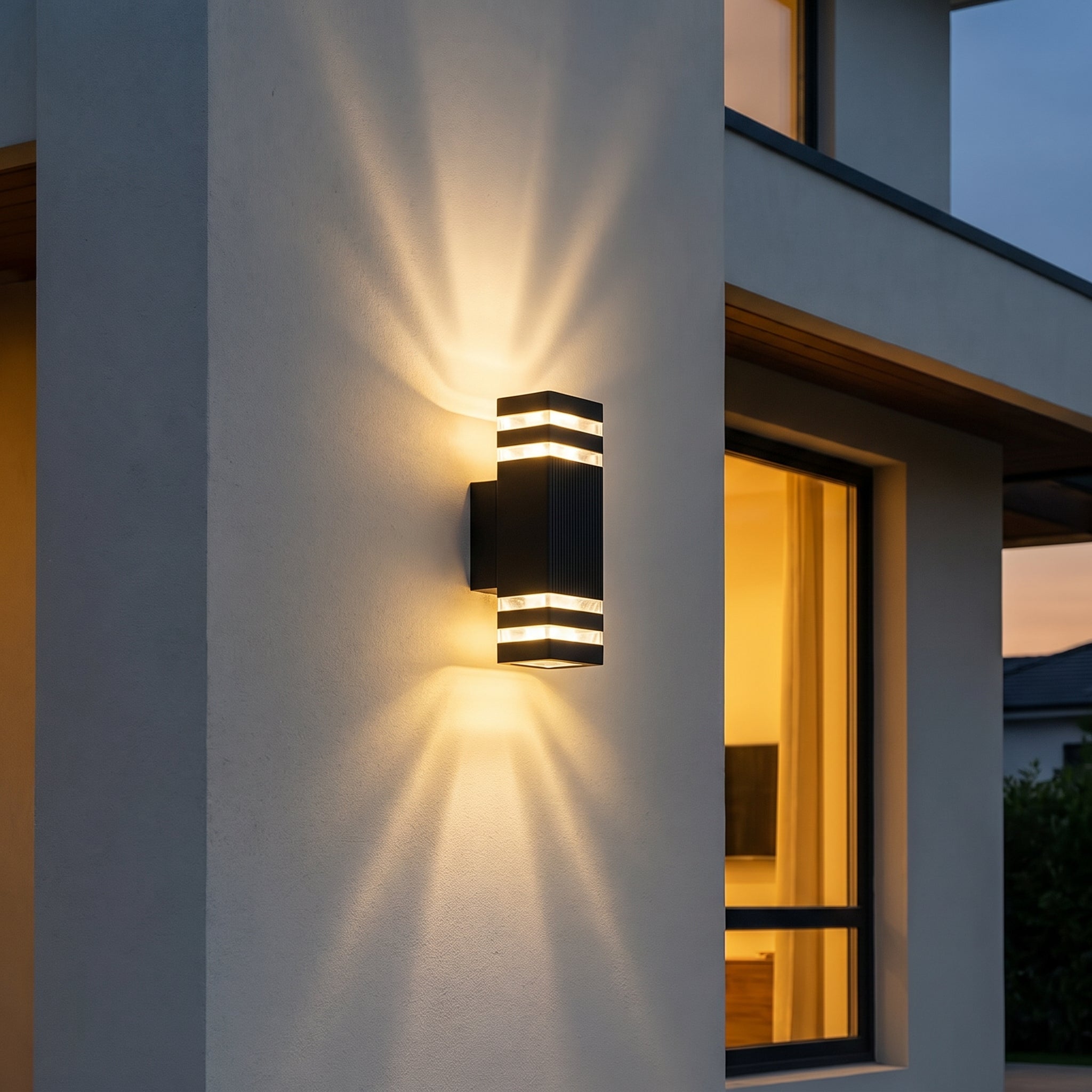 LED Außenwandleuchte mit Auf - Ab - Lichteffekt - Wandleuchten - Warmes Licht - Voldeva