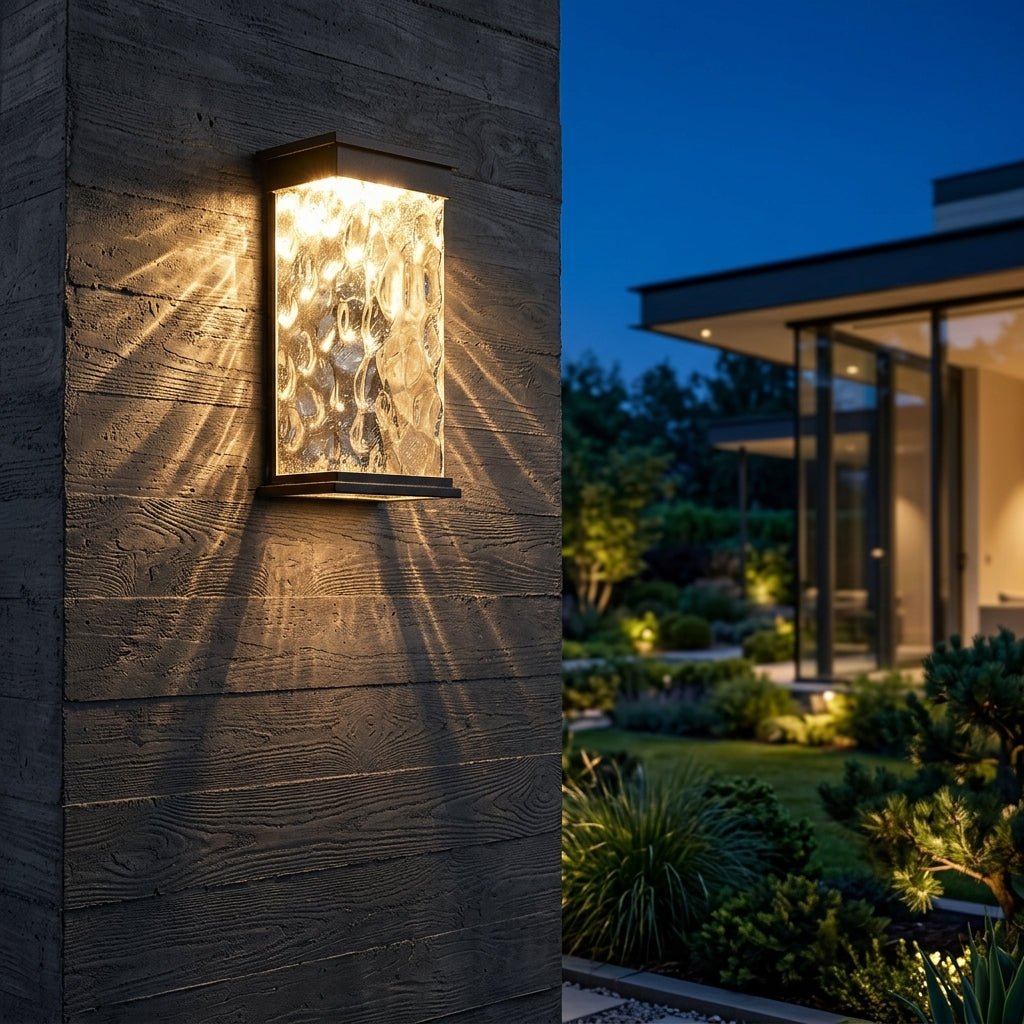 LED Außenwandleuchte mit Wasserwellen - Effekt - LED - Dekorationslichter - Solar - Voldeva