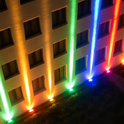 LED Bodeneinbaustrahler für Fassaden Uplight Beleuchtung - Wandleuchte - Rot - Voldeva