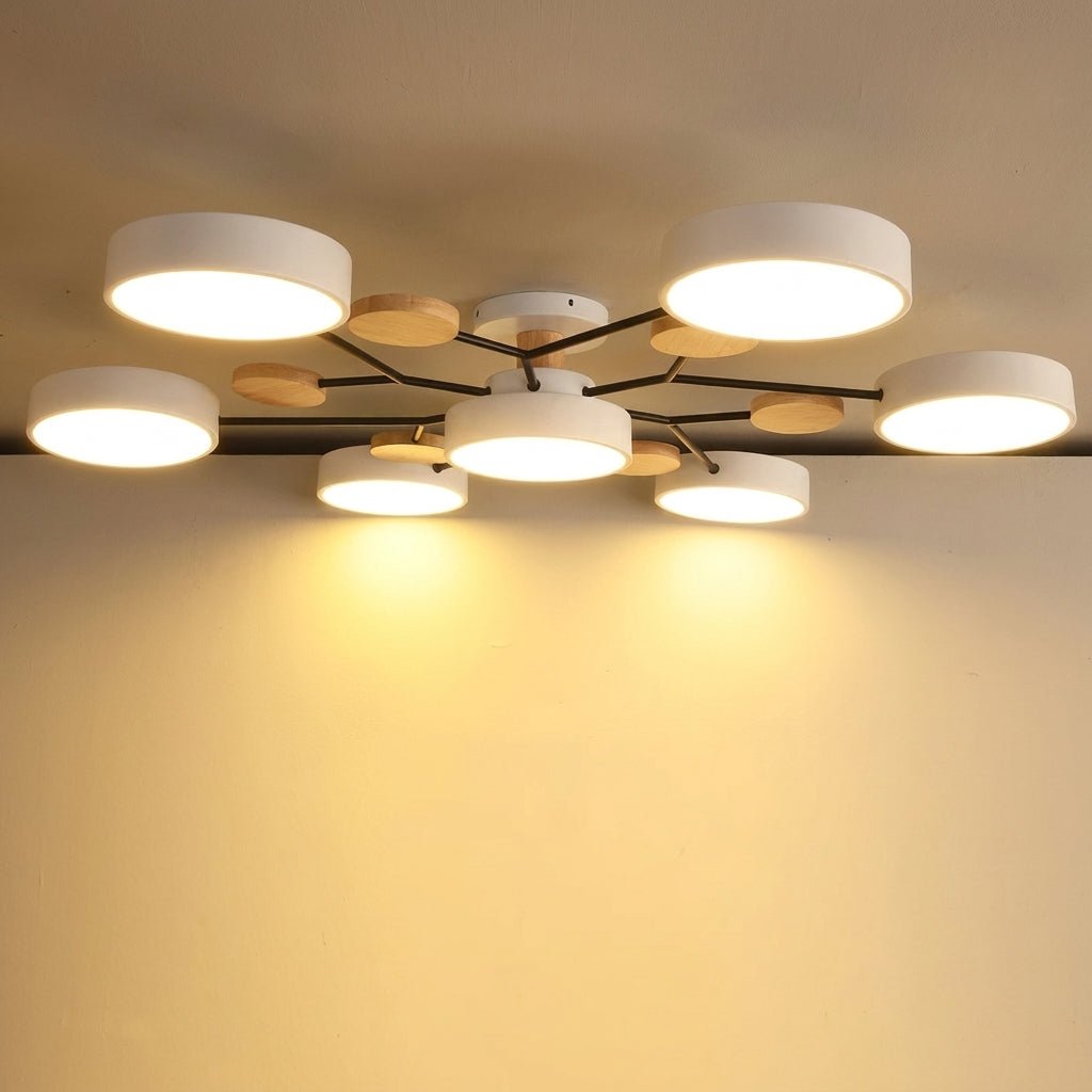 LED Deckenleuchte im Astdesign Skandinavisch - Ceiling Light Fixtures - Weiß - Voldeva
