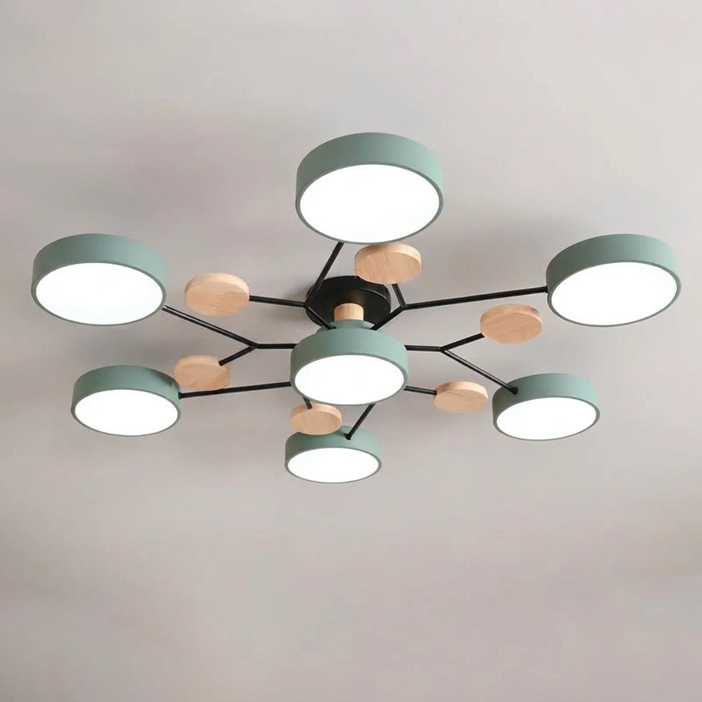 LED Deckenleuchte im Astdesign Skandinavisch - Ceiling Light Fixtures - Grün - Voldeva