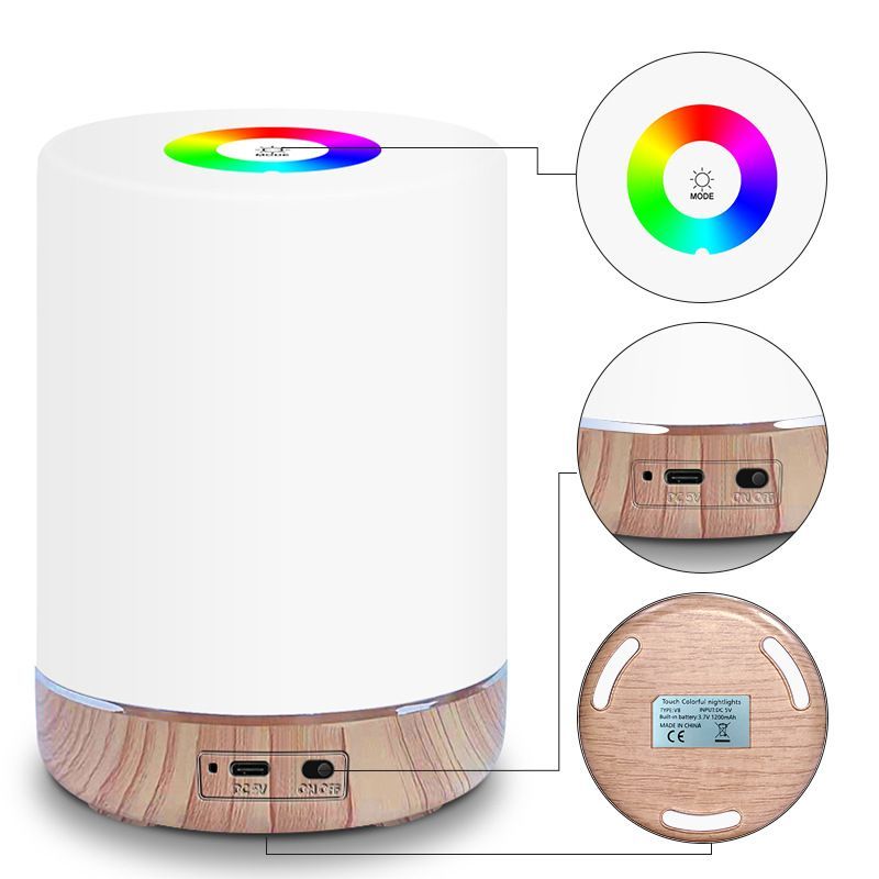 LED Nachtlicht Dimmbar Touch Aufladbar Schlafzimmer Lampe Energiesparend - Home & Decor Lighting Moonlamp - Voldeva