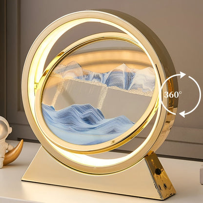 LED Schreibtischlampe Glas Farbwechsel mit bewegtem Sand modern - Table Lamp - Voldeva