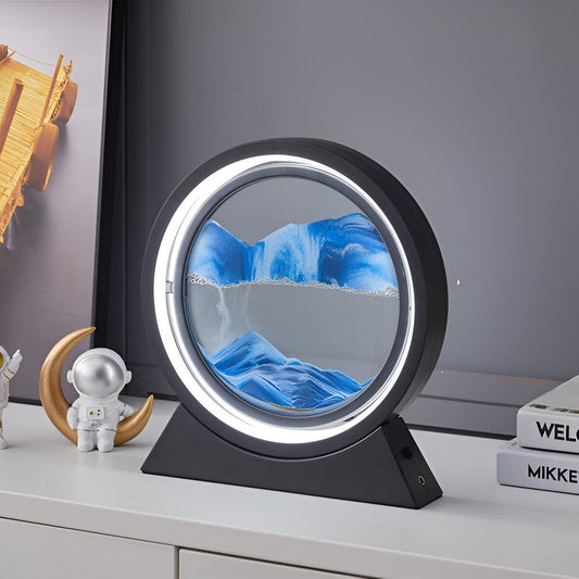LED Schreibtischlampe Glas Farbwechsel mit bewegtem Sand modern - Table Lamp - Voldeva