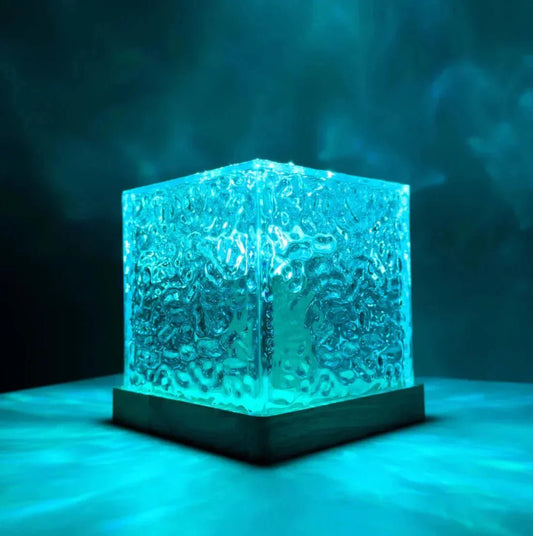 LED Stimmungslicht Farbwechsel 16 Farben Dekoleuchte dimmbar Glas - Optik - Table Lamp - Voldeva
