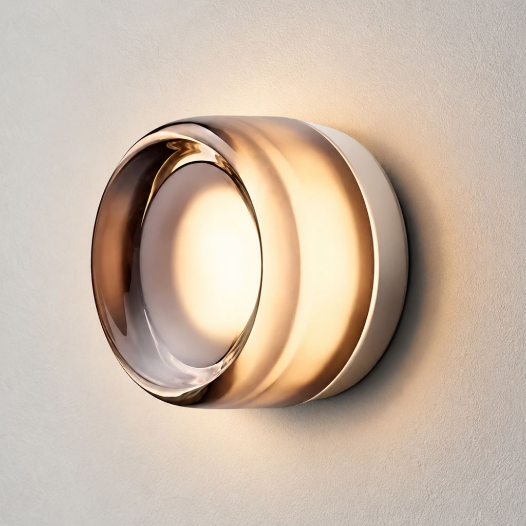 LED Wandleuchte mit Acrylschirm in Jelly-Optik - Wall Light Fixtures - Grau - Voldeva