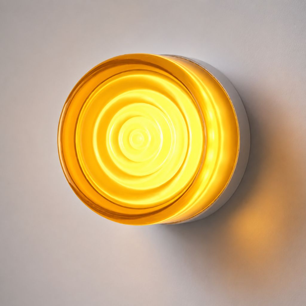 LED Wandleuchte mit Acrylschirm in Jelly-Optik - Wall Light Fixtures - Bernstein - Voldeva