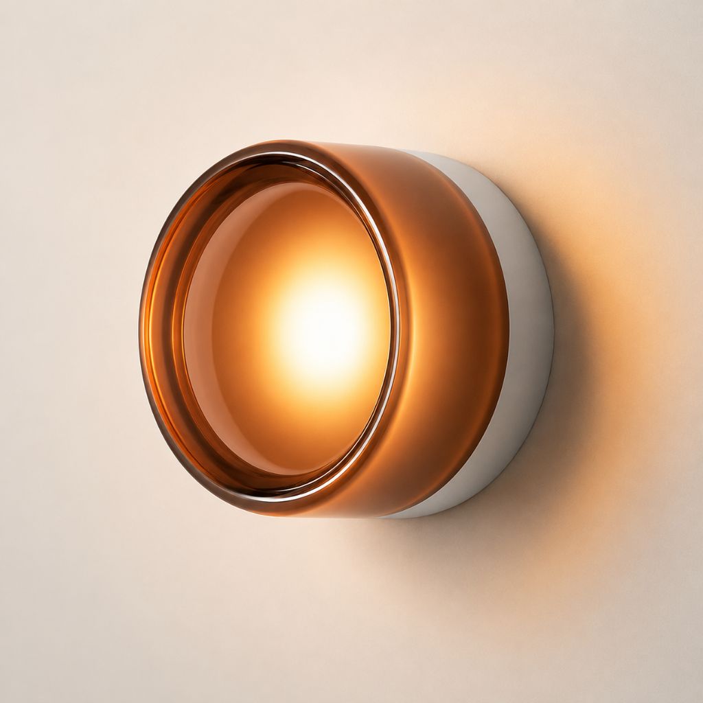 LED Wandleuchte mit Acrylschirm in Jelly-Optik - Wall Light Fixtures - Braun - Voldeva