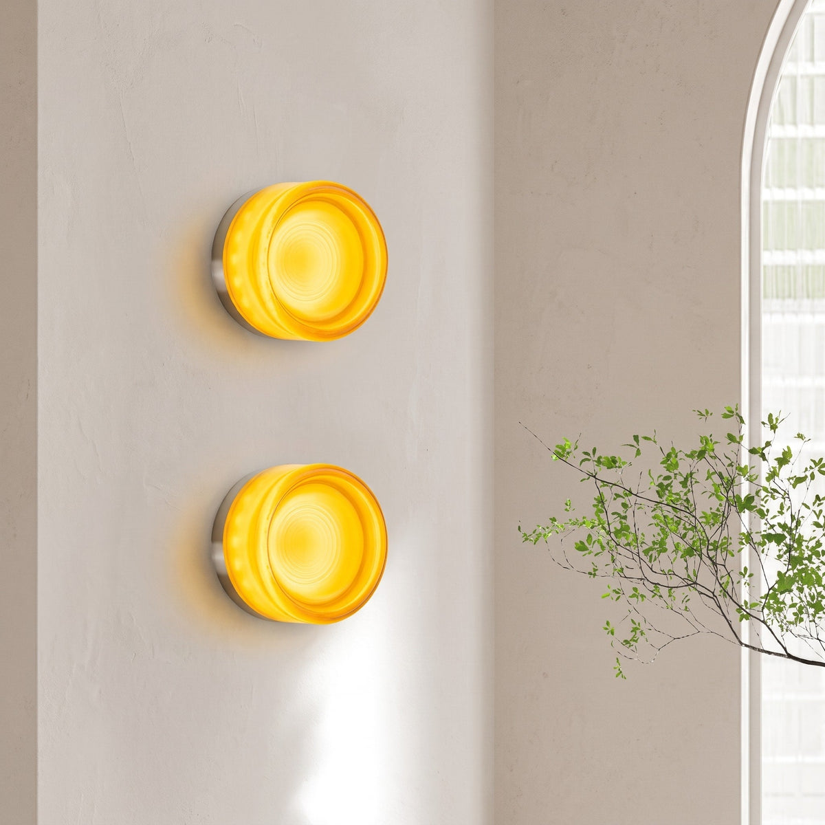 LED Wandleuchte mit Acrylschirm in Jelly-Optik - Wall Light Fixtures - Braun - Voldeva