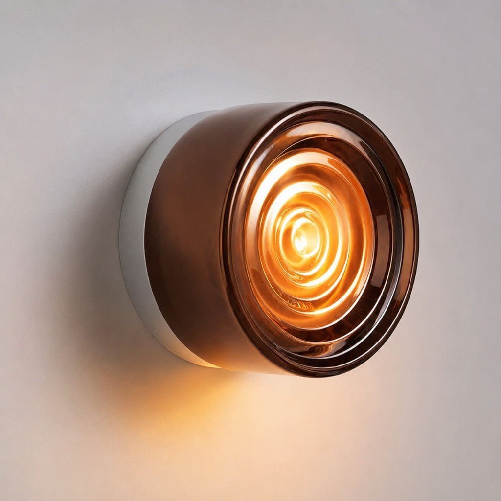 LED Wandleuchte mit Acrylschirm in Jelly-Optik - Wall Light Fixtures - Braun - Voldeva