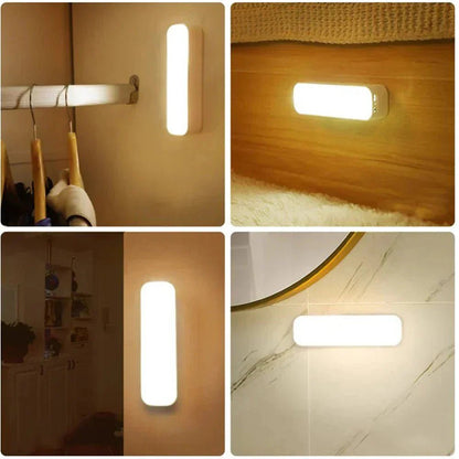 LED Wandleuchte mit Bewegungsmelder Wiederaufladbar Energiesparend Innen Außen - Appliques murales - Voldeva