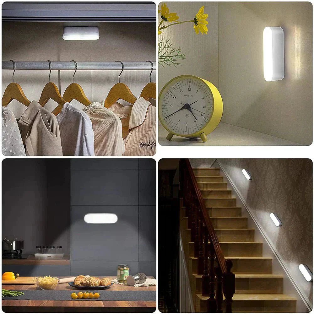 LED Wandleuchte mit Bewegungsmelder Wiederaufladbar Energiesparend Innen Außen - Appliques murales - Voldeva