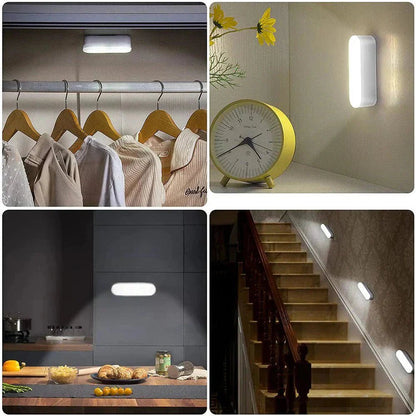 LED Wandleuchte mit Bewegungsmelder Wiederaufladbar Energiesparend Innen Außen - Appliques murales - Voldeva
