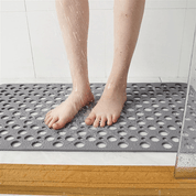 Leon – Herren Duschmatte Rutschfest & Antibakteriell - Badematten - Grau - Voldeva