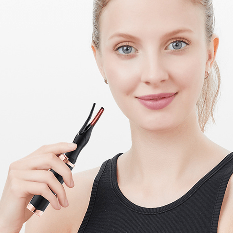 Lia - Beheizte Wimpernzange kompakt aus Edelstahl - heated eyelash curler - Voldeva