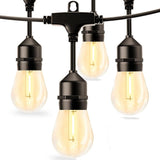Outdoor LED-Lichterkette mit hängenden Edison-Birnen