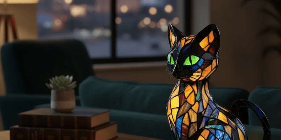 Lumikat – Handgemachte LED Katzenlampe für Gemütlichkeit & Geschenke - Tischlampen - Lumikat - Voldeva