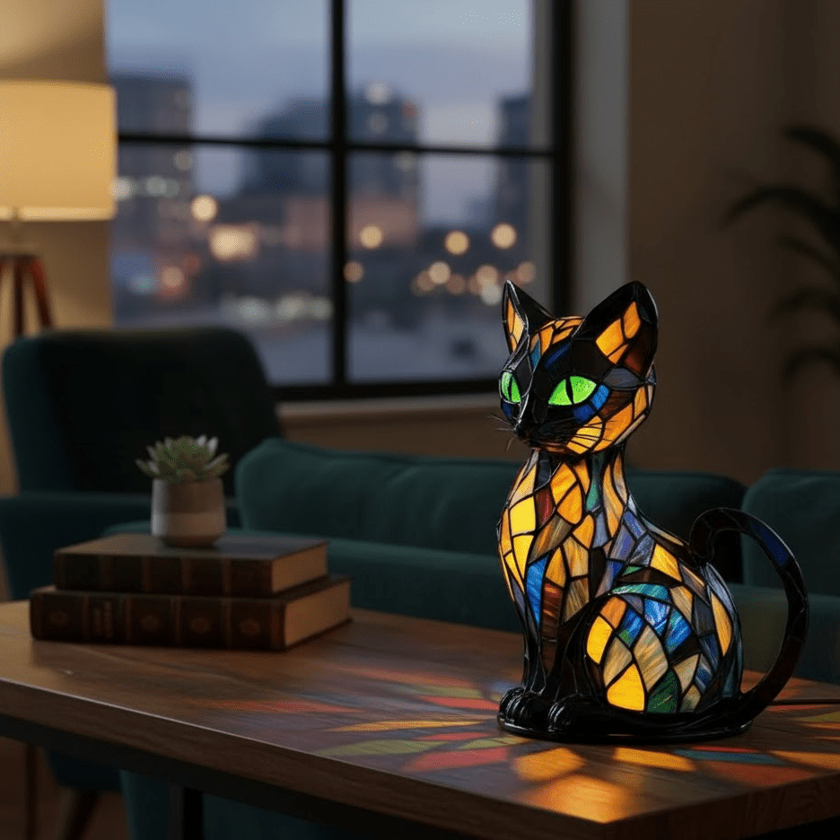 Lumikat – Handgemachte LED Katzenlampe für Gemütlichkeit & Geschenke - Tischlampen - Lumikat - Voldeva