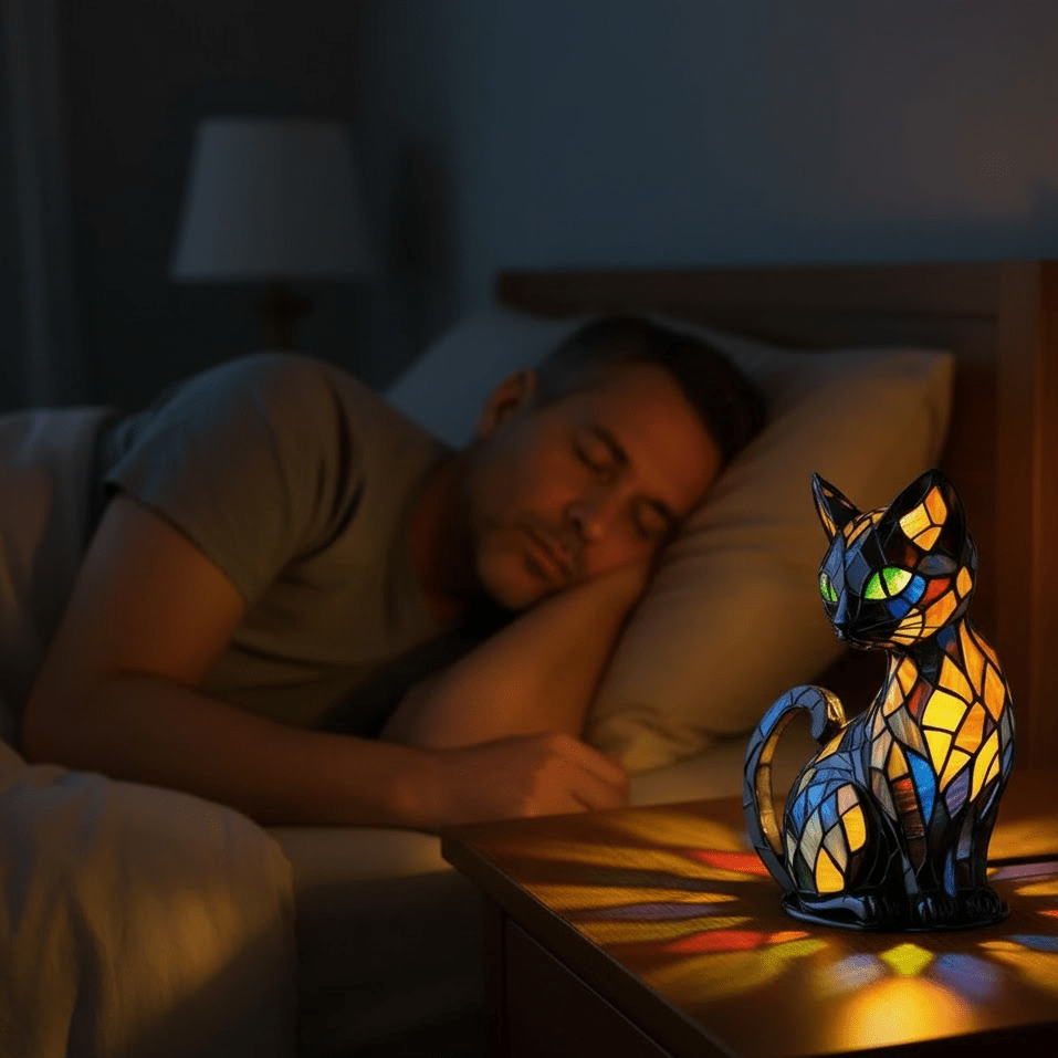 Lumikat – Handgemachte LED Katzenlampe für Gemütlichkeit & Geschenke - Tischlampen - Lumikat - Voldeva
