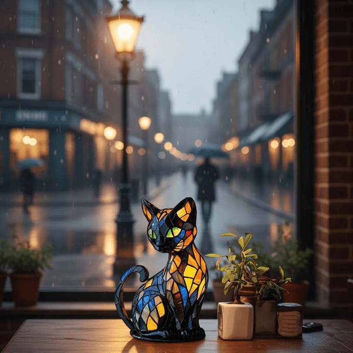 Lumikat – Handgemachte LED Katzenlampe für Gemütlichkeit & Geschenke - Tischlampen - Voldeva