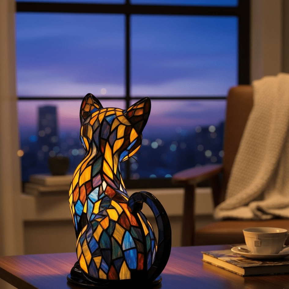 Lumikat – Handgemachte LED Katzenlampe für Gemütlichkeit & Geschenke - Tischlampen - Lumikat - Voldeva