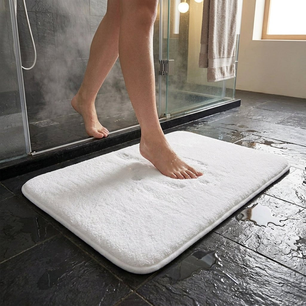 Luna - Badematte aus Bio - Baumwolle, saugfähig - Badematte - Schwarz - Voldeva