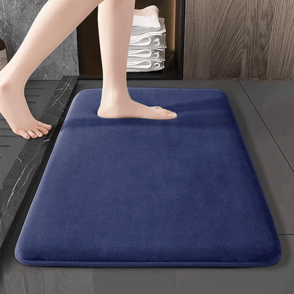 Luna - Badematte aus Bio - Baumwolle, saugfähig - Badematte - Blau - Voldeva