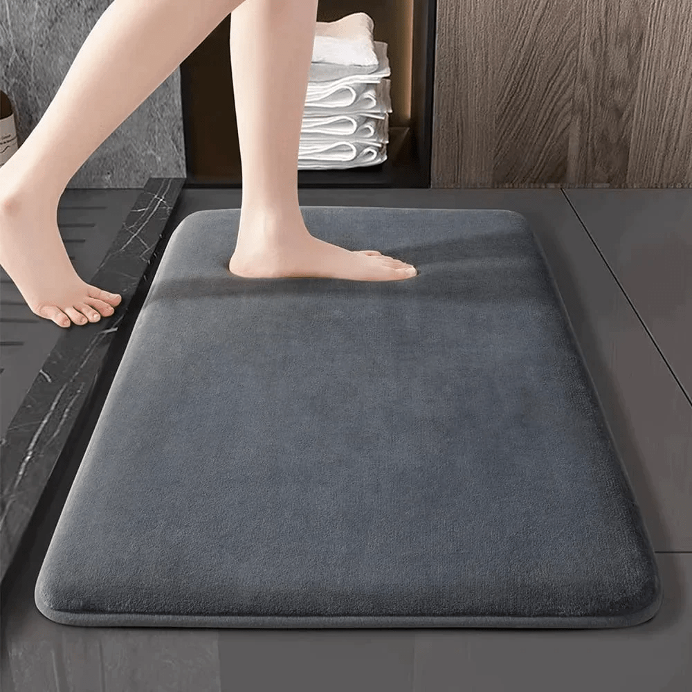 Luna - Badematte aus Bio - Baumwolle, saugfähig - Badematte - Grau - Voldeva