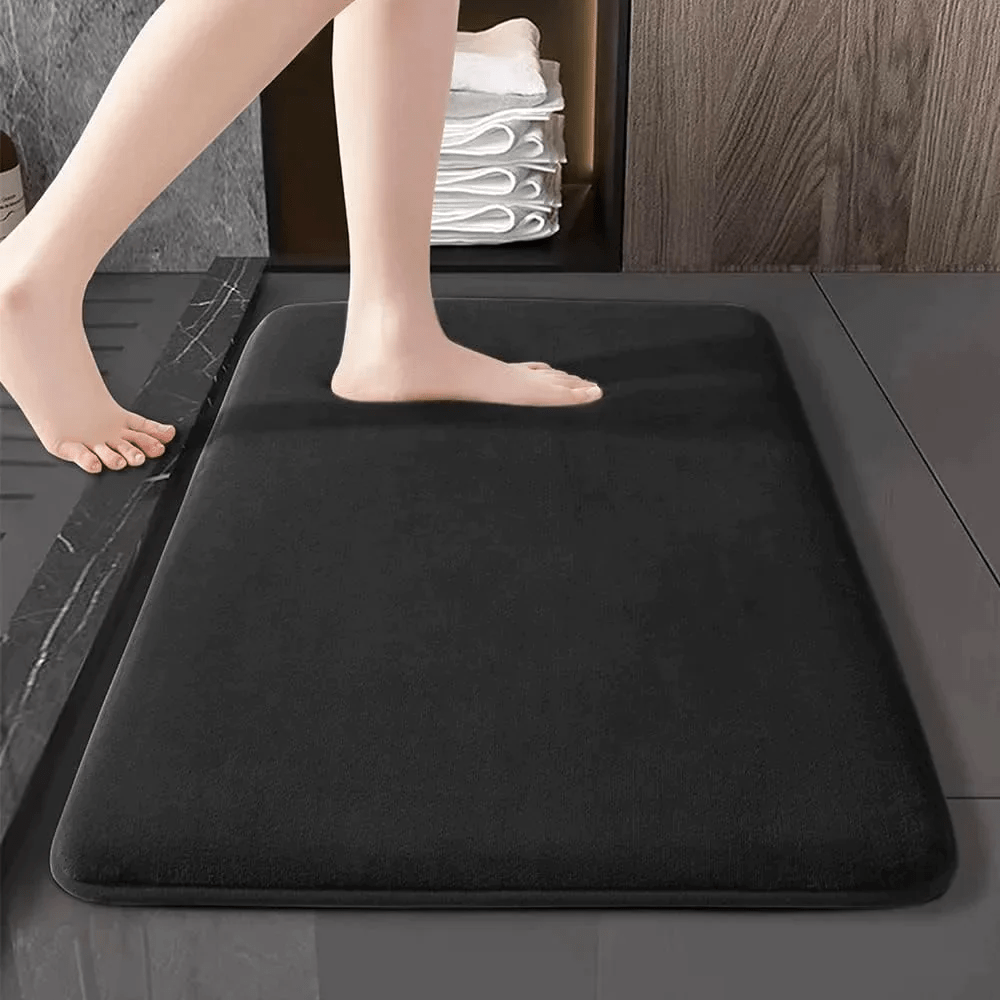Luna - Badematte aus Bio - Baumwolle, saugfähig - Badematte - Schwarz - Voldeva